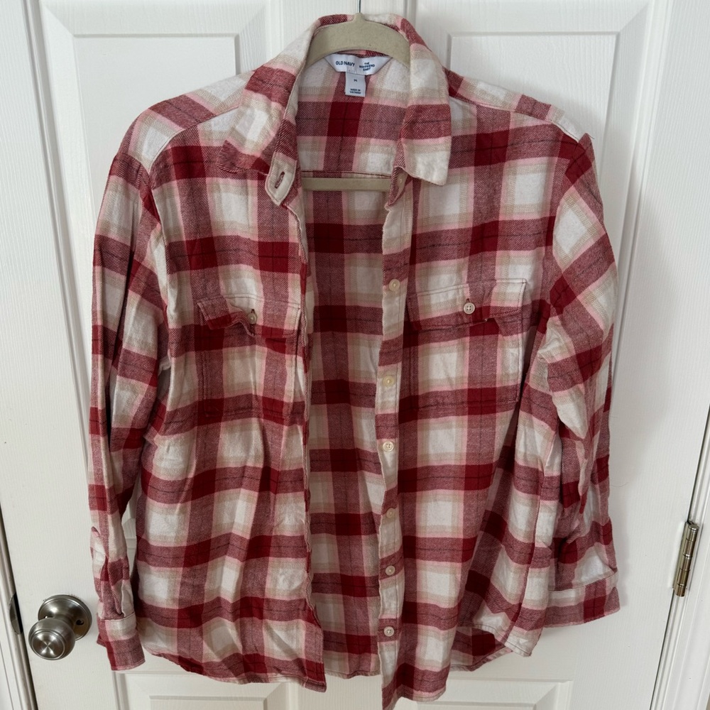 OLD NAVY The Boyfriend Flannel Shirt, Medium